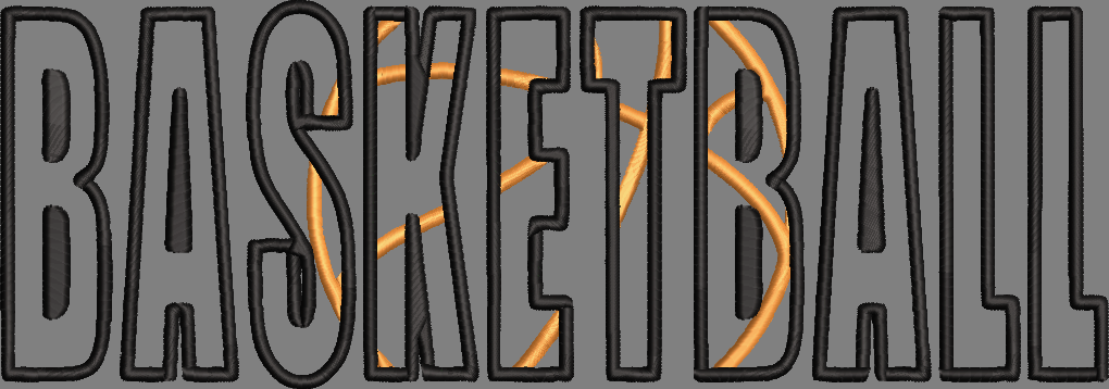 Basketball Single File Applique