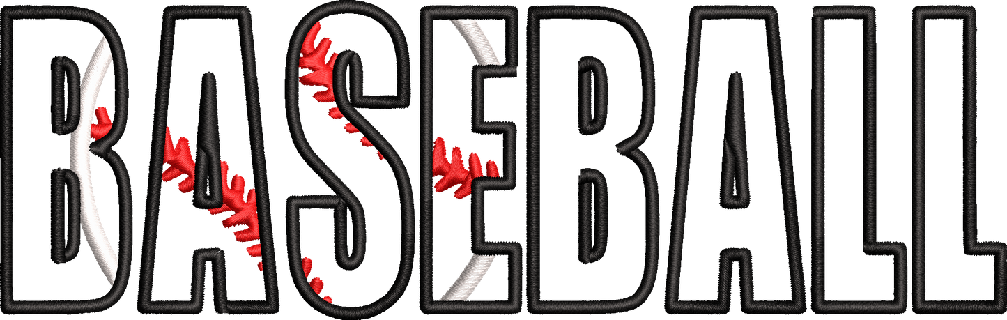 BASEBALL APPLIQUE 7 INCHES