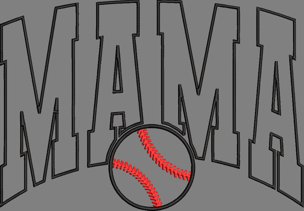MAMA BASEBALL/SOFTBALL APPLIQUE