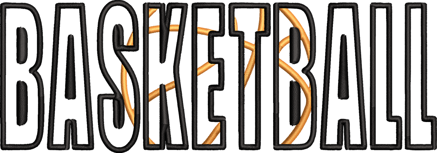 BASKETBALL APPLIQUE 7 INCHES