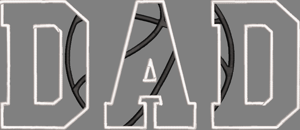 DAD BASKETBALL APPLIQUE
