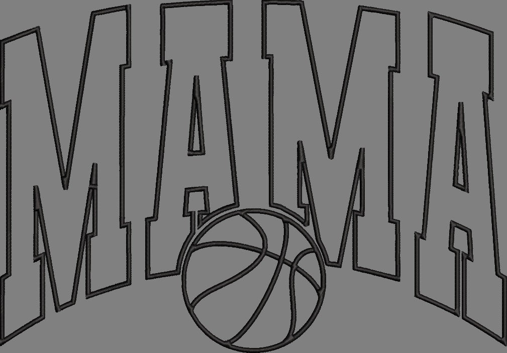 MAMA BASKETBALL APPLIQUE