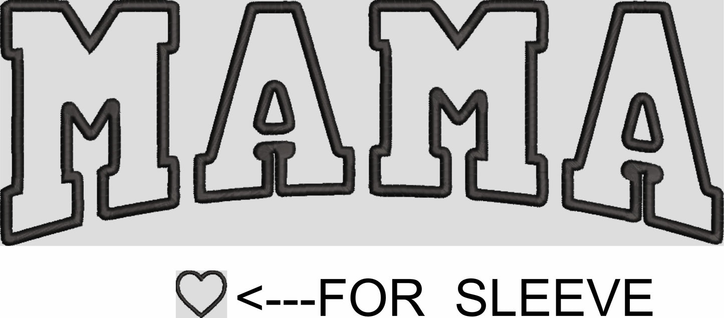 MAMA APPLIQUE WITH HEART FOR SLEEVE