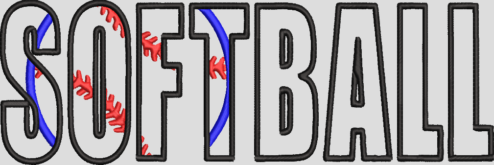 SOFTBALL APPLIQUE