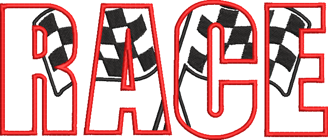 RACE APPLIQUE 7 INCH