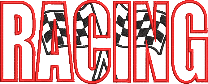 RACING APPLIQUE 7 INCH