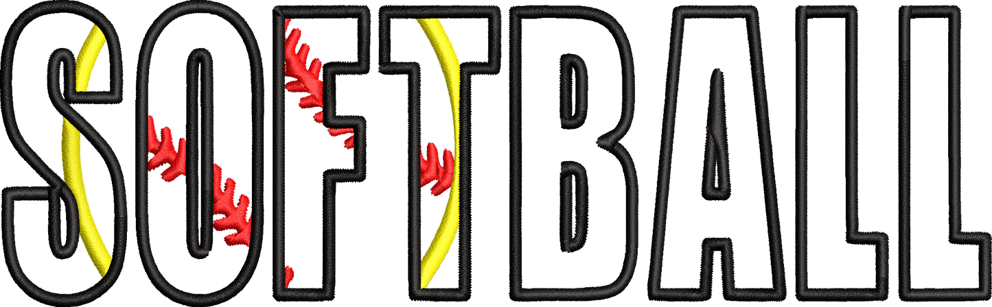 SOFTBALL APPLIQUE 7 INCHES