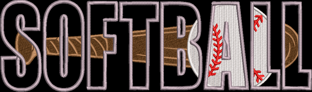 SOFTBALL WITH BAT AND BALL FILL