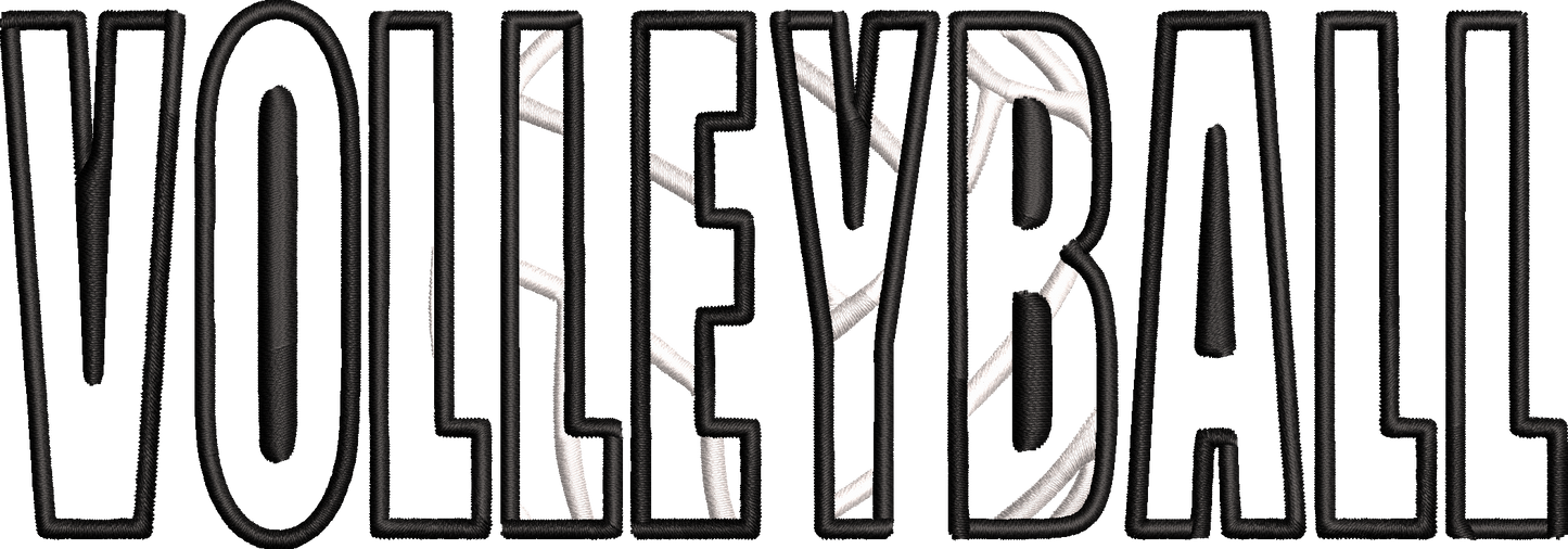 VOLLEYBALL APPLIQUE 7 INCHES