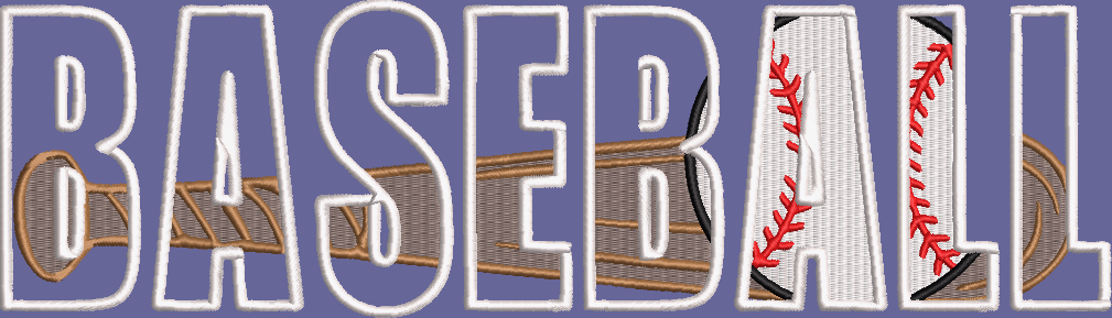 BASEBALL WITH BAT AND BALL FILL