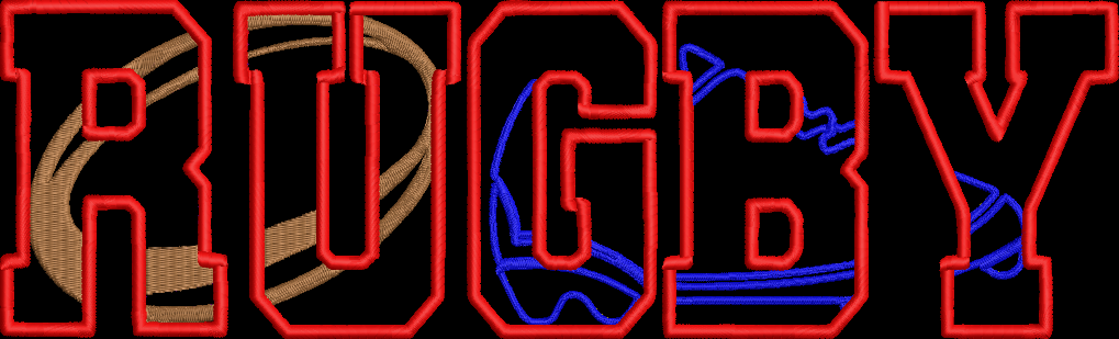 RUGBY APPLIQUE