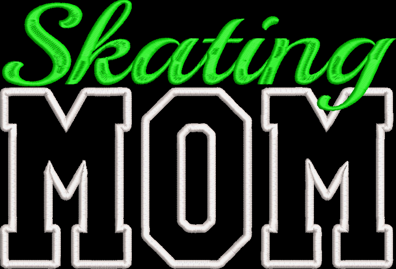 Skating Mom Applique