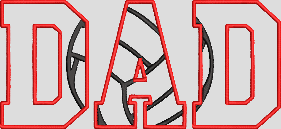 DAD VOLLEYBALL APPLIQUE