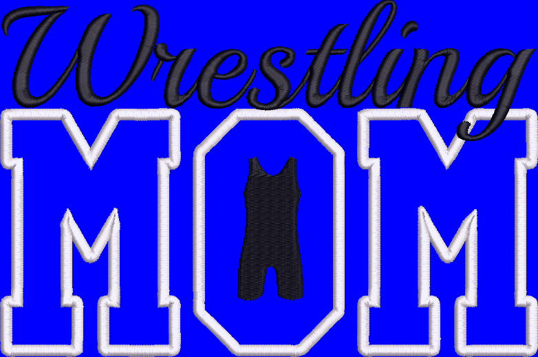 WRESTLING MOM APPLIQUE