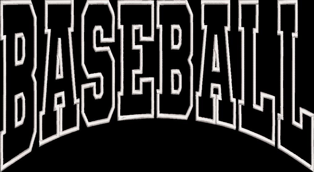 BASEBALL APPLIQUE WITH CURVE
