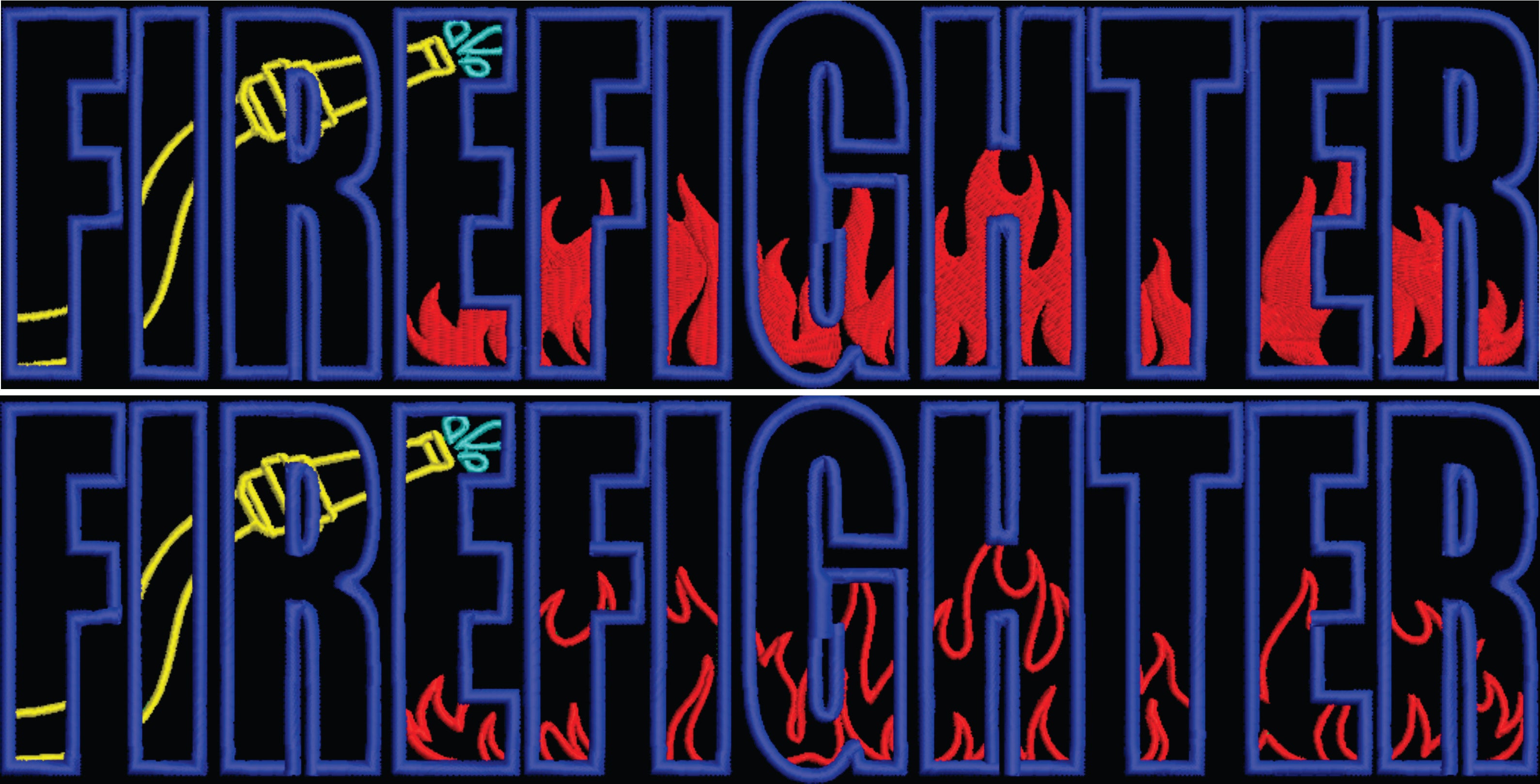 FIREFIGHTER 7 INCHES FILL/APPLIQUE BUNDLE – ULTIMATE CUSTOM DESIGNS