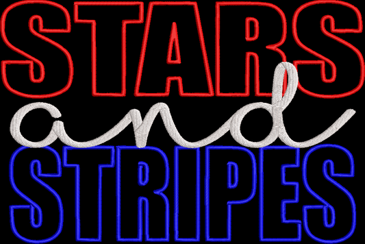 STARS AND STRIPES APPLIQUE