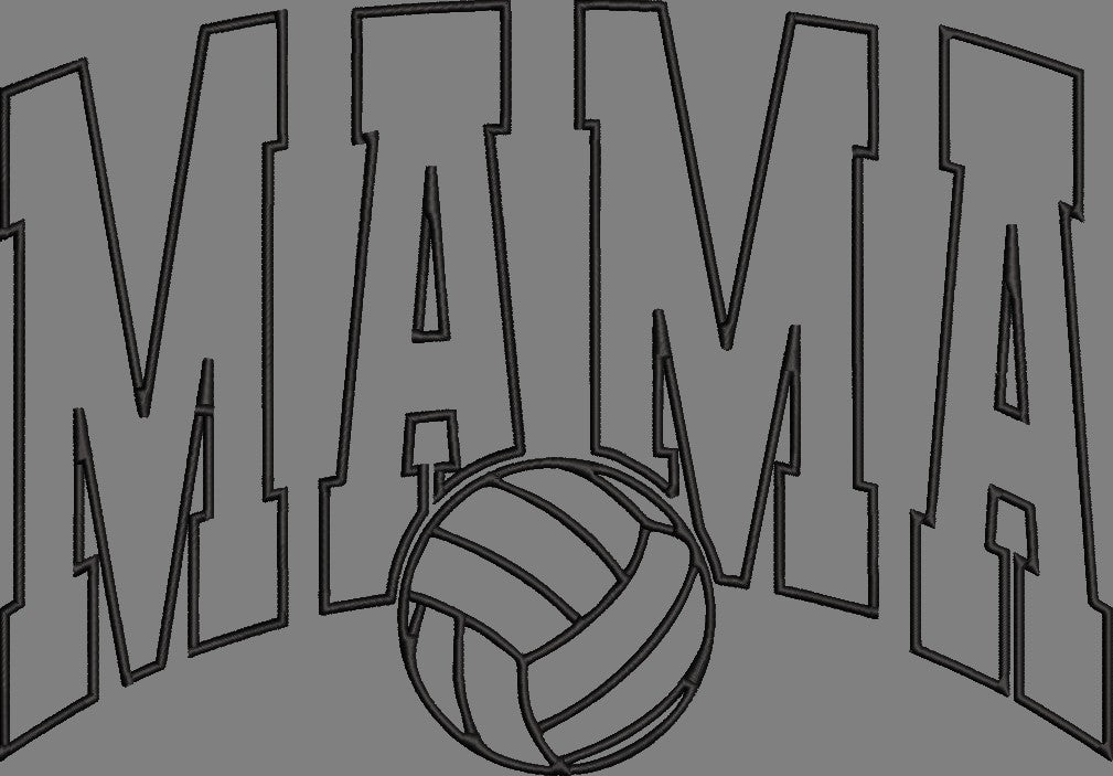 MAMA VOLLEYBALL APPLIQUE