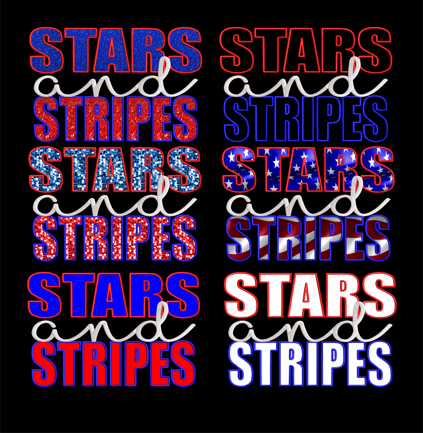 FAUX DTF STARS AND STRIPES